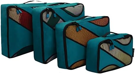 וולנוטה ניילון 4 חתיכות/קוביות אריזה סט, שקית טיולים שקית מזוודות מארגנים שקית אחסון עמידה