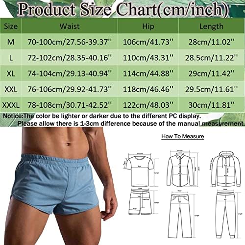 מכנסי בוקסר BMISEGM לגברים אורזים גברים בקיץ מכנסי כותנה בצבע אחיד