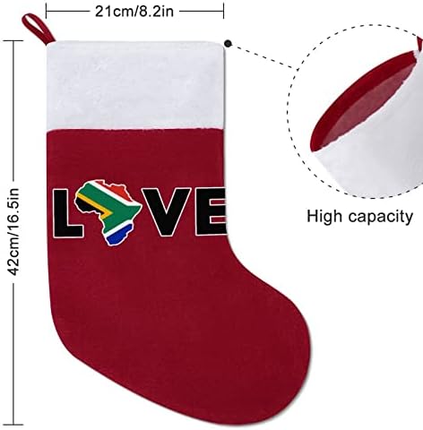 אהבה דרום אפריקה גרב גרביים תלויים גרביים להדפיס קישוטי אח עץ חג המולד