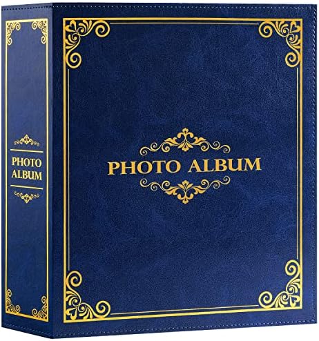 LANPN אלבום תמונות מסורתי 4x6 1000 כיסים, אלבומי תמונות וינטג 'קלאסיות גדולות במיוחד מחזיקות 1000 תמונות