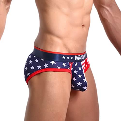 תחתונים לגברים של Evankin, ארהב דגל אמריקאי דגל מתאגרפים סקסיים תקצירים תחתונים רכים