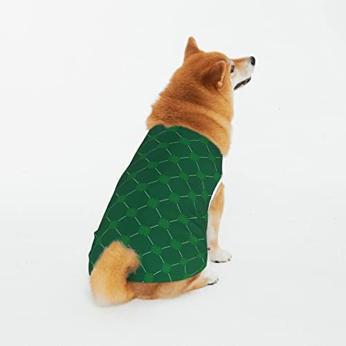 חולצות חיית מחמד כותנה ST-PATRICK-DHY-GREEN-CLOVER תלבושות כלבים כלב חתול פיג'מה כלב רך של סרבלים חיות מחמד 4X-TARGE