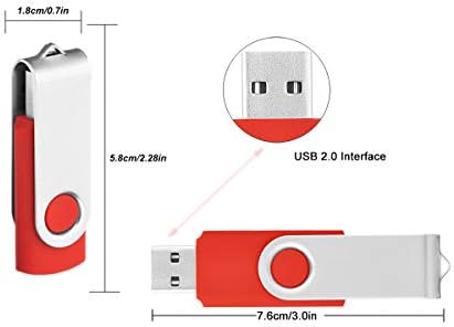 HKUU 10 חבילה 32GB כונן הבזק כונן USB כונני אגודל עם מחוון LED, כונן קפיצת מקל זכרון נייד 2.0 לאחסון נתונים,