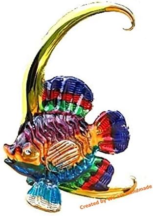 דגי באנר בעבודת יד זכוכית אמנות מפוצצת פסלון בעלי חיים