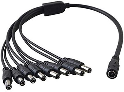Upbright 8-plug מפצל 8-כיוונים כבל כבל חוט חשמל תואם ל- MC5 9 Volt Daisy Chain Fit Boss Line 6 MXR דוושות;