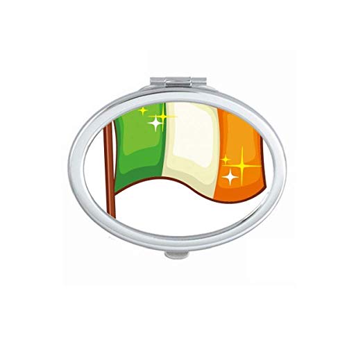 ברק אירלנד לאומי דגל יום פטריק הקדוש מראה נייד לקפל יד איפור כפול צד משקפיים