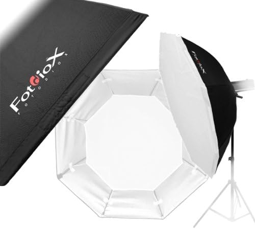 Fotodiox Pro Octagon Softbox 60 עם Speedring, לסדרת Novatron M Monolight M150, M300, M500, ראש צינור חשוף