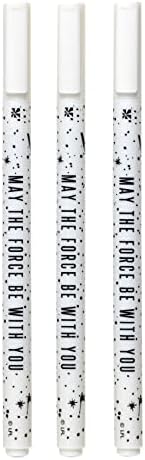 ארין קונדרן מלחמת הכוכבים כדורי כדורים עט 3 -חבילה - 5.8 '', חבילת עט דיו שחורה כוללת דיו מיובא חלק ועיצובים