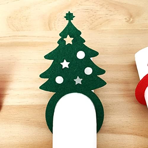סעודה של אברופאן לא ארוגים מחזיקי ארוג אירועים לחג המולד אבזם אבזם של שלג אספקת עיצוב אמצעי מסיבות איילים טבעת