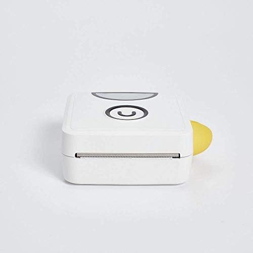 POOOLIPRINT L2 מדפסת כיס ללא דיו, צהוב + נייר דביק לבן 3 גלילים