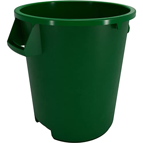 קרלייל מוצרי מזון ברונקו ירוק 10 גלון עגול פסולת סל אשפה מיכל-84101009-חבילה של 6