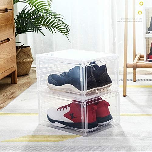 ZRSJ קופסת נעליים מפלסטיק אטום למים, תיבת אחסון שקופה, סוג המגירה תיבת נעליים גבוהה עקב ערימה קופסת נעליים של