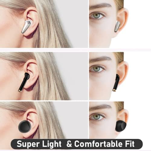 אוזניות אלחוטיות אמיתיות Linpa עולם אוזניות קטנות Bluetooth 5.0 עם בס, CVC 8.0 מבטל רעש אוזניים באוזן עם מיקרופון