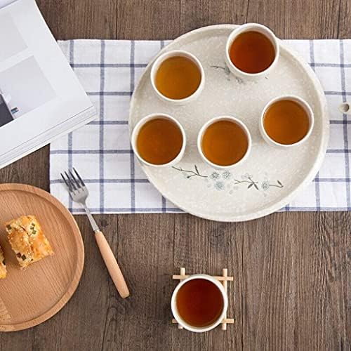 ערכת תה קרמיקה ביתית של Razzum סט קומקום 6 כוסות עם מגש תה זיגוג פתית שלג 8 קבוצות סט תה סט תה סט תה סט תה.