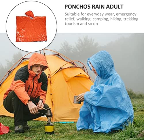 Inoomp Mens RainCoat שמיכות חירום גשם פונצ'ו שמיכה תרמית לשימוש חוזר שמיכה תרמית קלה מזג אוויר עמידה