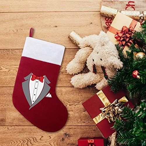 חליפות גוף טוקסידו גרבי חג המולד גרב עץ חג המולד קישוטי סנטה קישוטי תלייה לחופשת אח 16.5