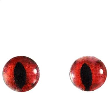 8 ממ עיני זכוכית חתול אדום בובה בובה אירוסים לפולימר חרס פולימר פסלים או תכשיטים מייצרים סט של 2