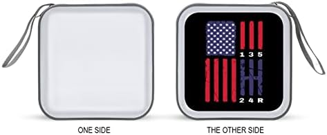 גרור מירוץ רכב מירוץ אמריקאי דגל 40 קיבולת תקליטור מקרה נייד ארנק מחזיק דיסק אוסף מקרה עבור רכב בית