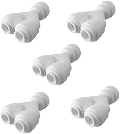 סוג 3/8 אינץ צינורות שימוש שני דרך מים קו ספליטר חיבור מהיר אבזרי צינור לדחוף לחיבור פלסטיק מחברים עבור מים סינון