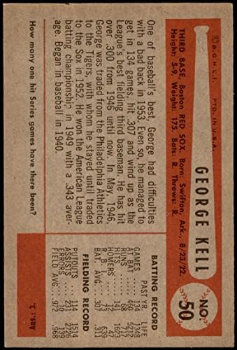1954 Bowman 50 ג'ורג 'קל בוסטון רד סוקס VG/Ex Red Sox