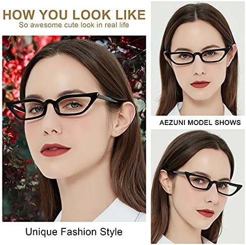 Aezuni CAT CUSTES משקפי קריאה לנשים קוראים קלים משקל טרנדי משקפיים רטרו CATEYE משקפיים 1.0 1.5