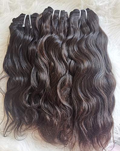 חמניותשיער גלם טבעי חום גלי הודי מקדש שיער טבעי חבילות לא מעובד תורם לציפורן מיושר שיער מארג הרחבות-ברזילאי-0010