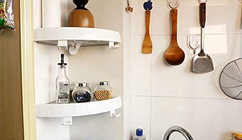 LLXC מדף אמבטיה עמיד משולש מקלחת מדף אחסון מטבח סלסל דבק פינת יניקה מדפים מקלחת קאדי 1 pcs