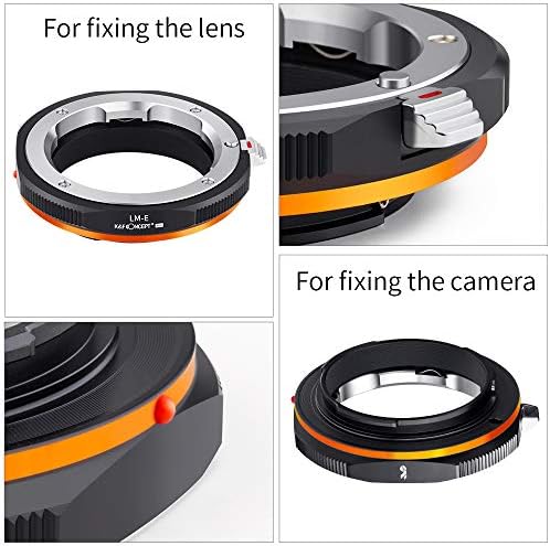 K&F קונספט עדשת הרכ מתאם תואם לעדשת Leica M ל- Alpha Nex e-mount גוף המצלמה עם עיצוב לכה משוטטת