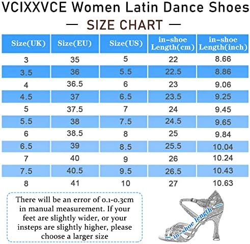 VCIXXVCE נעלי ריקוד לטיני מקצועיות לנשים פתוחות אולם נשפים סלסה תרגול נעלי ביצועים