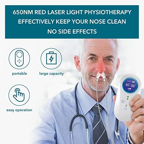 DR KALC EL PORTALLABLE 650NM מכשיר טיפול באף אור אדום לאף, מכשיר טיפול באור אינפרא אדום עם