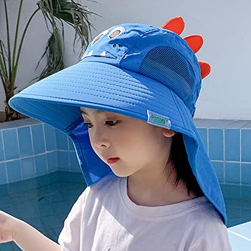 כובע שמש עם דף צוואר לילדים-בנות-בנות-כובע קיץ חוף קיץ רחב מתכוונן-כובע חוף קיץ מתכוונן.