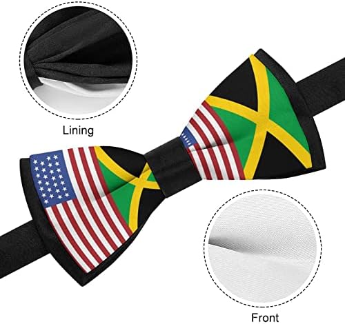 ארהב פיאג ג ' מייקה דגל גברים של מראש קשור עניבות פרפר מתכוונן מודפס חידוש עניבה
