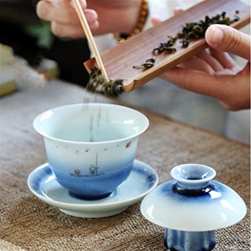 ערכת תה כבשן צבוע ביד קרמיקה קרמיקה קונג פו תה תה כוסות תה מכוסות סינית כוסות מתנה שלמות סט מתנה