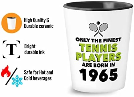 פליירי לנד טניסאי שוט זכוכית 1.5 עוז - טניסאים ילידי 1965-מתנות יום הולדת 58 לאוהבי הטניס מאמן