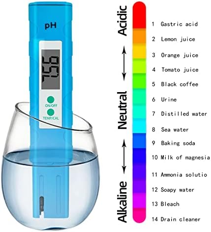 גבוהה דיוק כיס גודל דיגיטלי חומציות בודק עט חומציות מטר עם טמפרטורה עבור ביתי שתייה, בריכה ואקווריום