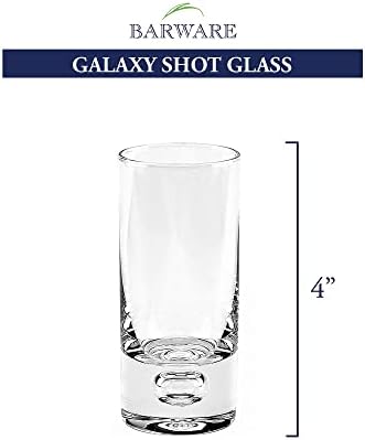 באדאש גלקסי קריסטל ירה משקפיים-6-חתיכה 3-אונקיה ירה או וודקה זכוכית סט 4 גבוה - ייחודי פוצץ פה עופרת משלוח