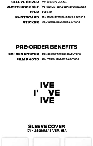 Iive i ive IVE אלבום ראשון CD+POB+Photobook+Photocard+Stager+מעקב אטום
