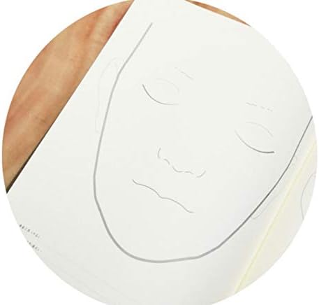 Vovolo 1pc איפור פנים תרשימי פנקס עם עיניים פקוחות ועצומות לצורות פנים של אמן איפור מקצועי בספר