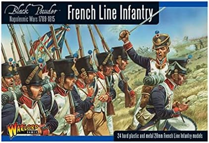 שחור אבקת נפוליאון צרפתית קו חיל רגלים 1789-1815 1:56 צבאי משחקי מלחמה פלסטיק דגם קיט