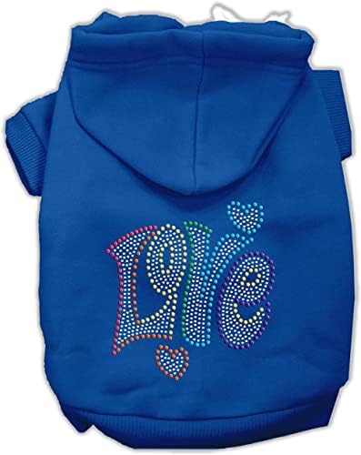 מוצרי חיות מחמד של מיראז '18 טכניקולור אהבה ריינסטון קפוצ'ון חיות מחמד תינוק, 2x-גדול, כחול