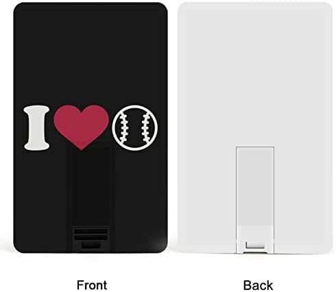 אהבת לב בייסבול כרטיס אשראי USB פלאש מזיכרון מותאם אישית מקל אחסון מפתח כונן 32 גרם