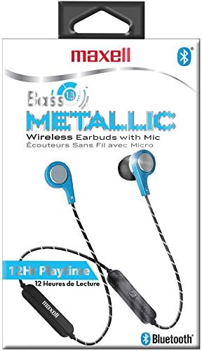 מקסל 199837 בס 13 אוזניות אלחוטיות מתכתי עם מיקרופון-כחול
