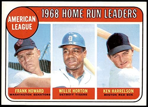 1969 Topps 5 AL HR מנהיגים פרנק האוורד/ווילי הורטון/קן הרלסון וושינגטון/דטרויט/סנאטורים של בוסטון/נמרים/רד