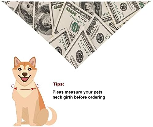 מצחיק כסף אמריקאי מאה דולר שטרות כלב בנדנה לחיות מחמד משולש צעיף מתכוונן חתול ליקוק מטפחת עבור קטן בינוני