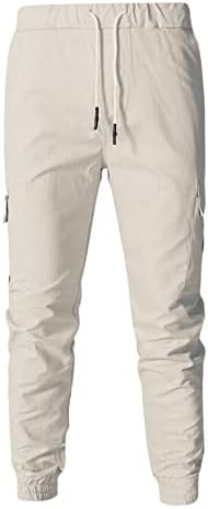 מכנסי טרקלין Xiaxogool, מכנסי מטען נמוכים למותניים לגברים מכנסי טרנינג מכנסי טרנינג מכנסיים מזדמנים מכנסי
