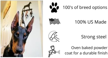 רוכל המתכת ווסט היילנד טרייר מחזיק מפתח כלב רצועה קולב לקיר - רחב 9 אינץ 'גדול - תוצרת ארהב; מתנה לאוהבי
