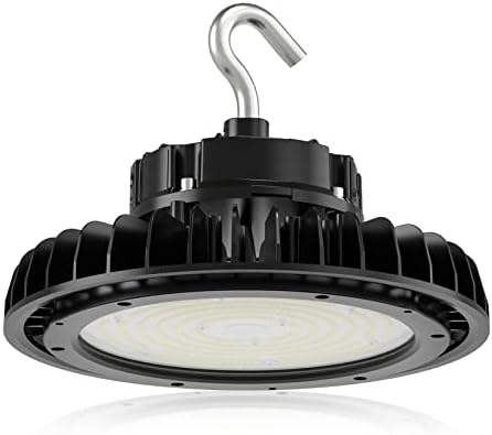 Abodong UFO LED High Bay Light 100W High Bay Light 170LM/W 17,000 LM 1-10V Dimbable Dimable 5000K אור יום, IP65