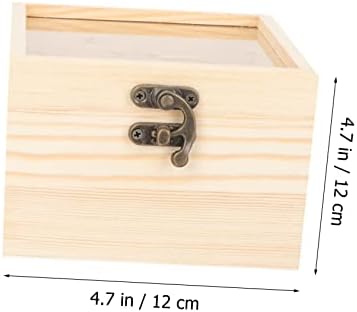 Homoyoyo 2PCS קופסאות קופסאות אחסון מעץ מיני קופסת מזכרת קופסאות קטנות נוכחות קופסאות ממתקים פחיות צנצנות קופסאות