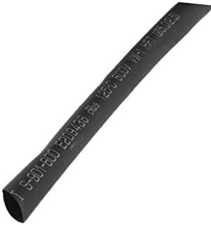 X-deree 2pcs 3.3ft 1m אורך 5 ממ דיא דיא שחור פוליולפין חום צינור מתכווץ (tubo termoreStringibile מסוף
