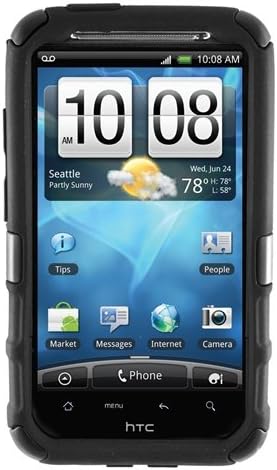 Seidio HTC Inspire 4G/Desire HD משולבת מחוספסת תמימה - Combo Pack - אריזות קמעונאיות - שחור